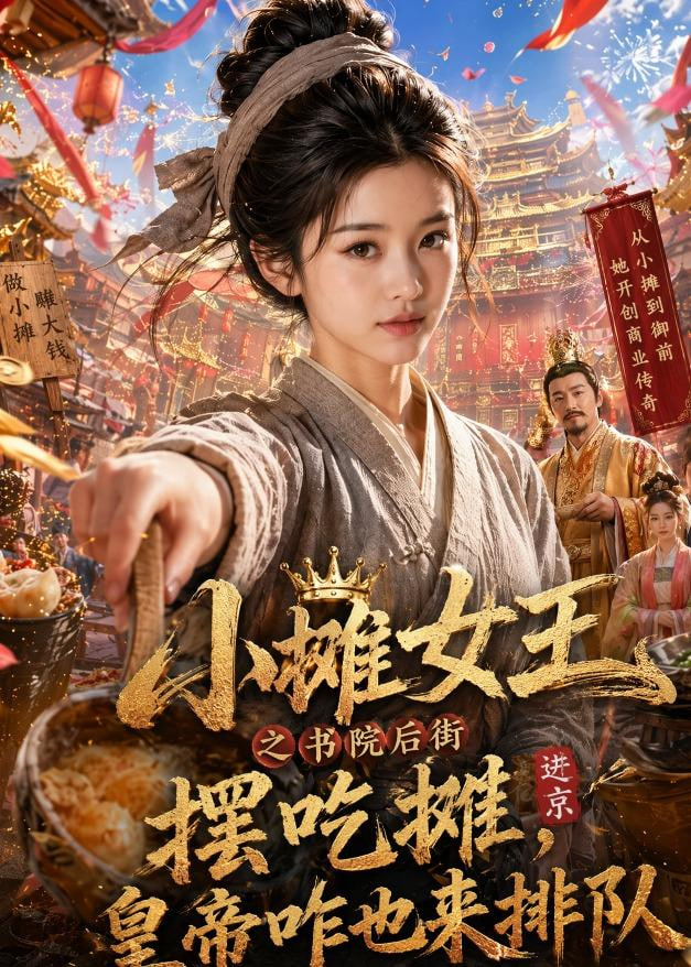 小摊女王之书院后街摆摊吃摊，皇帝咋也来排队(全集)